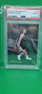 PSA 8 Derrick White 2017 Panini Absolute #92 RC Rookie Card Only Psa Graded Pop1 - Foto 1 di 6