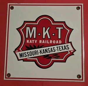 Sign MKT Katy Railroad Missouri Kansas Texas - Imagen 1 de 8