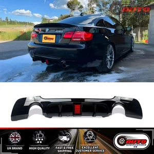 BMW 3er 335i Style E90 E91 M Sport Glanz Schwarz Heckschürze Diffusor mit LED - Bild 1 von 6