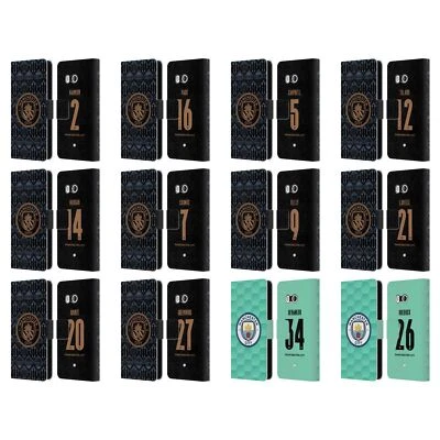 MAN CITY FC 2020/21 MUJER KIT VISITANTE GRUPO 2 FUNDA LIBRO CUERO PARA TELÉFONOS HTC 1 Foto 1 de 4