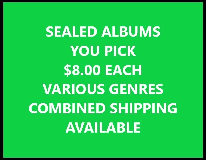 YOU PICK FROM A LIST OF SEALED ALBUMS - ONLY $8 EACH - VARIOUS STYLES & GENRES - Image 1 of 1