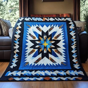 Manta de sofá estrella nativa americana con estampado total regalo de Navidad al mejor precio - Imagen 1 de 2