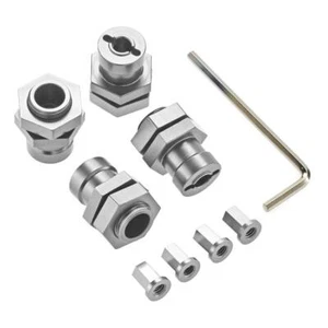 STRC Aluminum Hex Conversion 17mm Silver Wraith / AX10 Deadbolt STA31266S - Picture 1 of 4