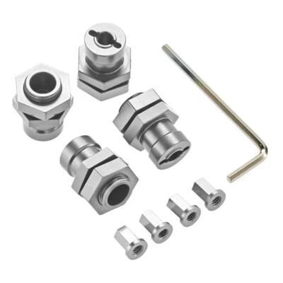 STRC Aluminum Hex Conversion 17mm Silver Wraith / AX10 Deadbolt STA31266S - Image 1 of 4