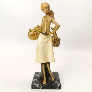 Fontanini Carrara Figurine 11" Statue Lady Carrying Basket Depose Italy 2014 - Picture 1 of 20
