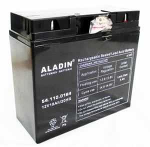 Batería Hermética De Gel ALADIN 12V 18Ah Polo Positivo Derecho Para Tractor - Imagen 1 de 1