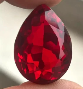 AAA+ Large Red Topaz 65.60 Ct. Pear Cut Loose Gemstone For Ring & Pandent Gifts - Picture 1 of 6