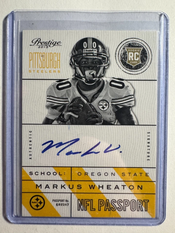 K299,176 - 2013 Prestige NFL Passport Autographs #14 Markus Wheaton Auto - Image 1 of 1