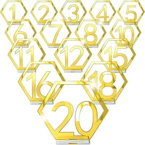 Table Numbers120wedding Acrylic Standing Table Numbers With Holder Base For Wedd - Picture 1 of 8