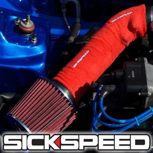 RED THERMAL COVER FOR COLD AIR/SHORT RAM INTAKE PIPE ENGINE BAY SOCK P10 - Picture 1 of 1
