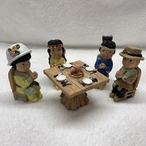 Juego de figuras de acción de gracias de mesa de peregrino cuenta tus bendiciones de colección 5 B8 - Imagen 1 de 7