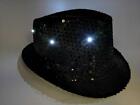 Wholesale 6X Light Up Fedora Hat Led Sequin Costume Party Accessory Party Us
