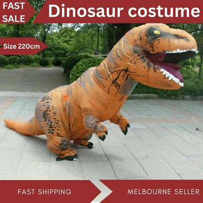 T-Rex Blow Inflatable Dinosaur Costume Adult Jurassic World Park Au - image 1 of 4