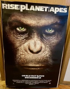 RISE OF THE PLANET OF THE APES Movie Poster 2011 Video Store Version 27 x 40 - Picture 1 of 8