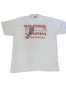 VTG Auburn University Tigers Tennis Graphic T Shirt XL Single Stitch FOTL Best - Picture 1 of 6