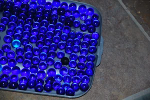 2 LBS. Craft Marbles Clear Cobalt Blue for all Hobbies - Picture 1 of 3