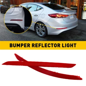 Bumper Reflector Set For 2017-2018 Hyundai Elantra Sedan Rear Left & Right New - Picture 1 of 14