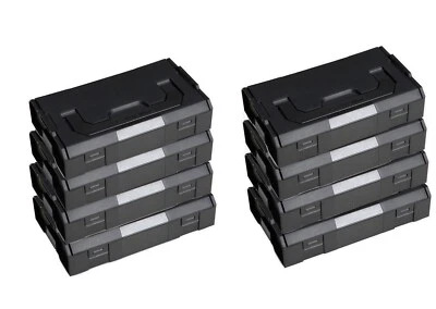 8 Stück Werkzeugkoffer Sortimo L-BOXX Mini anthrazit Deckel OPAK/Schwarz - Bild 1 von 4