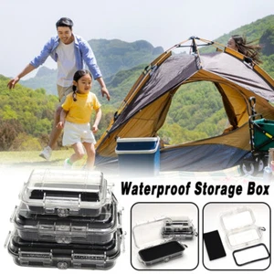1pcs Sealed Box Holder Shockproof Outdoor Plastic Storage Case Waterproof Tools - Picture 1 of 16