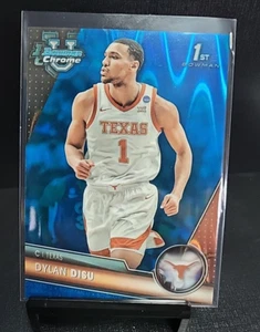 Dylan Disu 2024 Bowman Chrome U Basketball Blue Wave 155/199 Texas - Picture 1 of 2