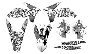 2012-2013 EXC-F ZANY White Senge Graphics Kit compatible con KTM - Imagen 1 de 10