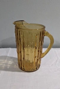 Vintage Anchor Hocking Glas Krug TAHITI Bernstein Bambus Tiki Mid Century - Bild 1 von 3