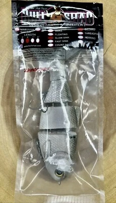 Mike Bucca Gen 2 Bull Shad 6" Slow Sink Swimbait, Bass Fishing, Free Shipping! - Image 1 of 4