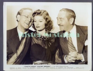 Vintage Foto 1939 Lucille Ball Kay Kyser Adolphe Menjou That's Right You're Wro - Bild 1 von 1