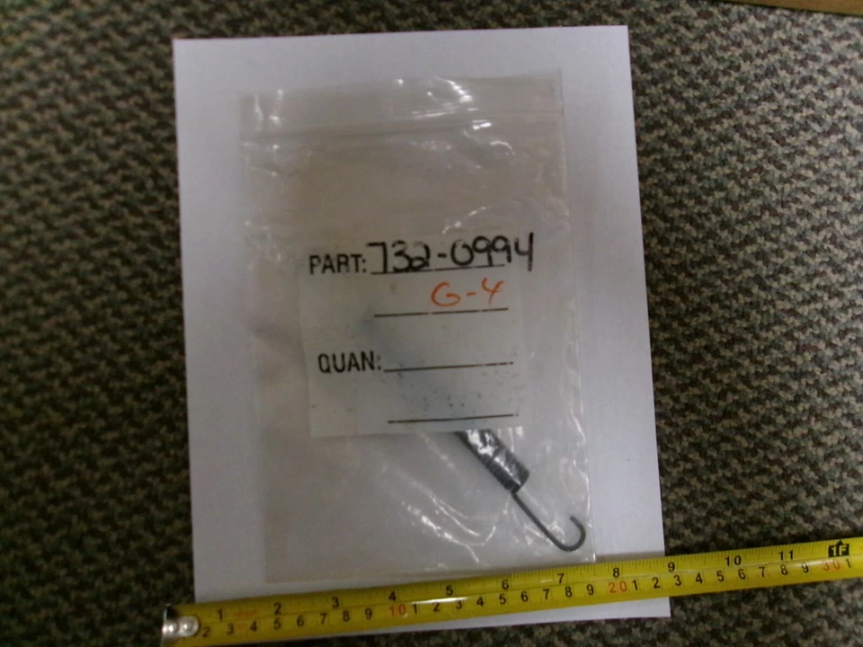 Muelle de extensión de retorno de accionamiento MTD Cub Cadet Troy Bilt 732-0994 Foto 1 de 4