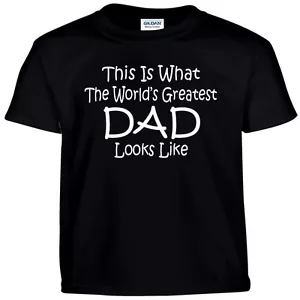 Worlds Greatest DAD T Shirt Fathers Day Birthday Christmas Gift Daddy Tee Shirt  - Picture 1 of 16