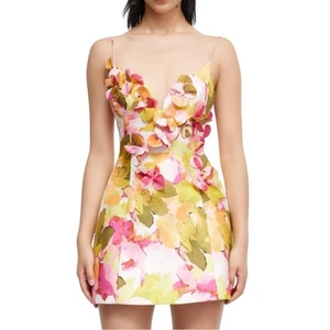 NWT Acler Isla 3-D Floral Sleeveless Mini Dress US 12 in Camelia Posy - Picture 1 of 11