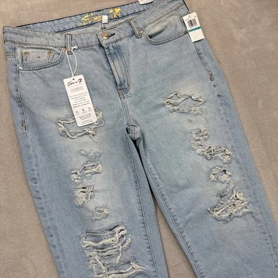 Jeans Seven7 para mujer 16 The Marilyn Relaxed Boyfriend lavado claro denim desgastado Foto 1 de 4