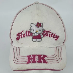 Sanrio 2005 Hello Kitty Girls Hat - StrapBack White Pink Baseball Cap - Picture 1 of 20