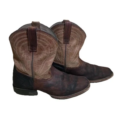 Botas de Vaquero Ariat Niños Marrón Envejecido Western Acentos Naranja Talla 4 EU 35.5 Foto 1 de 4