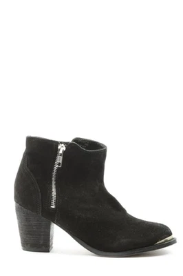 H&M DIVIDED Botas con cremallera Mujeres Botines Talla EU 38 negro look casual - Imagen 1 de 4