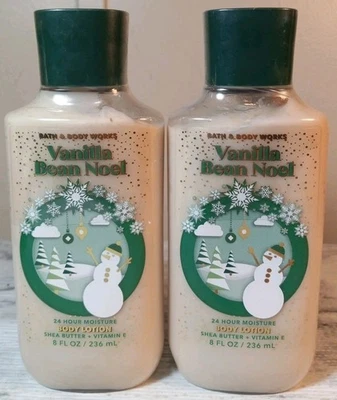 Bath and Body Works Vanilla Bean Noel Body Lotion 8 FL OZ Set Of 2 New Sealed  - Image 1 of 4
