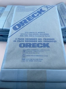 Oreck XL Vacuum Bags For Model W/O Docks 2000,8000,9000 Commercial Series Lot 25 - Picture 1 of 6