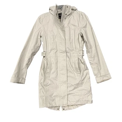 Chaqueta para mujer The North Face XS beige DryVent abrigo de lluvia con capucha trinchera larga Foto 1 de 4