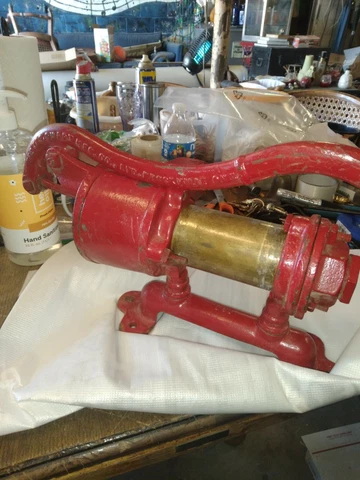 RARE VINTAGE WALL MOUNT WATER PUMP--MOST AWESOME LOOK EVER-LARGE-FAST SHIPPING Cover