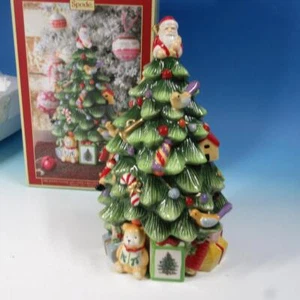 Árbol de Navidad Spode - Juguetes alrededor del tarro de galletas del árbol - 12 pulgadas - Como nuevo en caja - Imagen 1 de 5