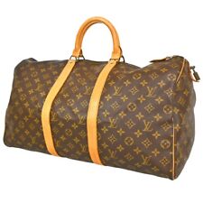 LOUIS VUITTON Keepall 50 Travel Hand Bag Monogram Leather Brown M41426 79EA052