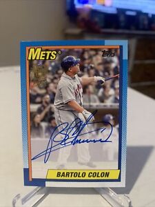 Bartolo Colon New York Mets 2023 Topps Archives On Card auto 90FF-BC Hitting
