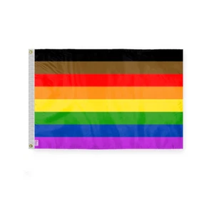 People of Color Flag-Single Sided Printed-Brass Grommets-Fade Proof Colors - Picture 1 of 36