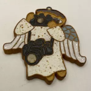 SAINT ANDREW'S ABBEY Camera Christmas Ornament HANDMADE PHOTOGRAPHER ANGEL - Picture 1 of 3