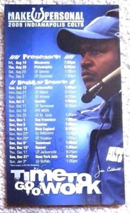 RARE INDIANAPOLIS COLTS 2009 SCHEDULE MAGNET - SUPER BOWL XLIV - MINT! CALDWELL - Picture 1 of 1