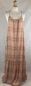 Dorothy Perkins Women’s Pink Check Sleeveless Trapeze Maxi Dress UK18P 103 - Picture 1 of 11