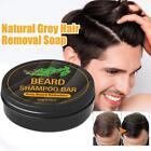 1X He Shou Wu Men's Grey Coverage Bar Shampoo Hair Darkening Black Soap UK New