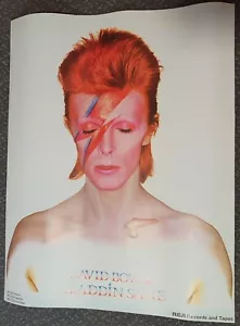 David Bowie 1973 ALADDIN SANE RCA Poster 24 x 19 Inches - Picture 1 of 2