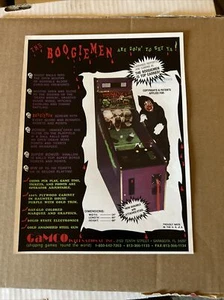 Original 11- 8.5'' 1992 Boogie Men Gameco Boogiemen arcade game AD FLYER - Picture 1 of 3