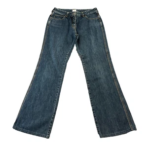 Armani Womens Jeans W29 L32 Relaxed Bootcut Baggy Loose Dark Blue Faded Y2K - Picture 1 of 12